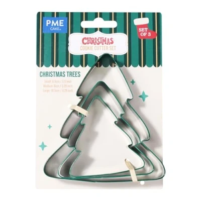 Imagen de PME Navidad Set de 3 Cortadores Galletas Árboles