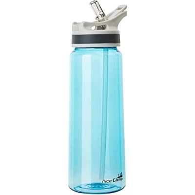 Imagen de AceCamp TRITAN Botella de deporte (750 ml, sin BPA I All Bebids Tapa para saltar, color azul