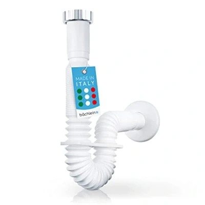 Imagen de Bächlein Tubo Flexible de Desagüe Para Lavabo G 1 1/4&quot; x 32 mm, Extensible 320 a 800 Sifón Ajustable Individualmente