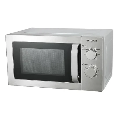 Imagen de AIWA MW 200SL, Microondas con Capacidad de 20 Litros, Botonera rotativa, Potencia 700W, Color Plata