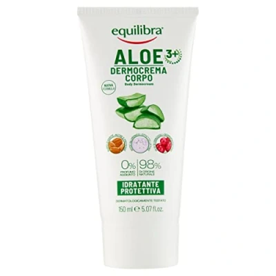 Imagen de Equilibra Cuidado Corporal, Crema Hidratante Corporal a Base de Aloe Vera con Efecto Calmante, Tonificante, Protector y Refrescante la Piel, 150 ml