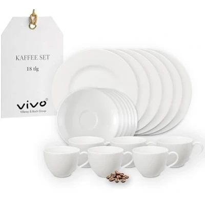 Imagen de vivo Villeroy &amp; Boch Group Basic White set de café, 18 piezas CE