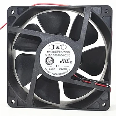 Imagen de 1238HH24B WDB T&amp;T 24V 120mm Cooling fan 3HAC029105 002 0.70A 12CM 12038 2 Wire