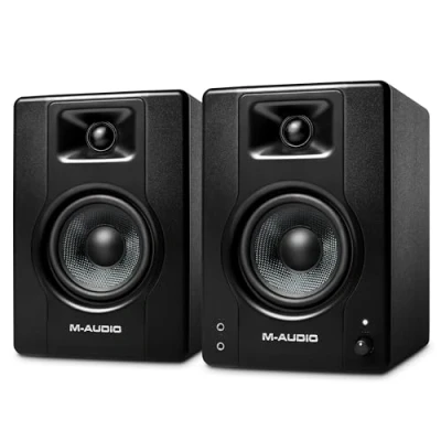Imagen de M Audio BX4 Pair Par de Monitores estudio, Altavoces para PC sobremesa 120 W videojuegos, producción musical, transmisiones en directo y pódcasts