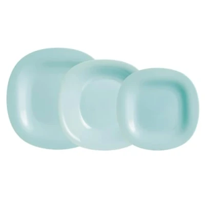 Imagen de Luminarc Carine Turquesa Vajilla Opal 18 Piezas 6 Personas