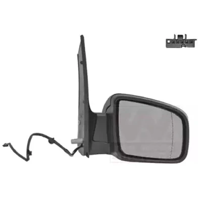 Imagen de espejo retrovisor Van Wezel 3081808 derecha negro rugoso completo, asférico, para ajuste elect. espejo, calefactable MERCEDES BENZ: Vito Mixto