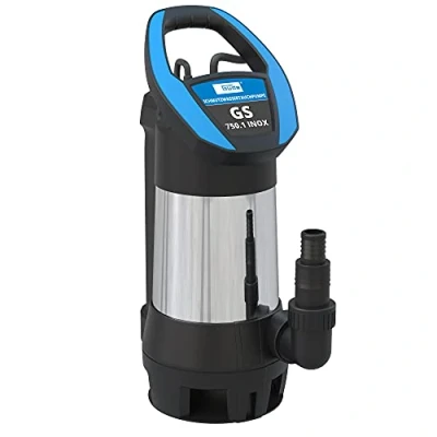 Imagen de Güde 94679 GS 750.1 INOX Bomba sumergible para aguas residuales (interruptor de sensor ajustable en 4 posiciones, carcasa acero inoxidable, volumen extracción 15000 l/h), color negro,