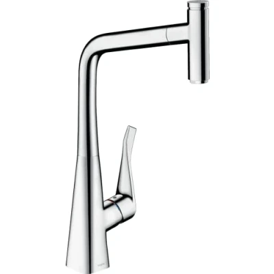 Imagen de hansgrohe Metris Select M71 Grifo Monomando de Cocina 320, Caño Extraible, 1 Tipo Chorro, Cromo, 14884000