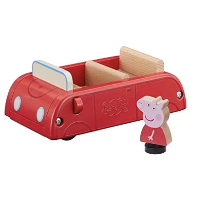 Imagen de Peppa Pig Wooden Red Car, Push Along Vehicle, Imaginative Play, Preschool Toys, fsc Certified, Sustainable Gift for 2 5 Years Old