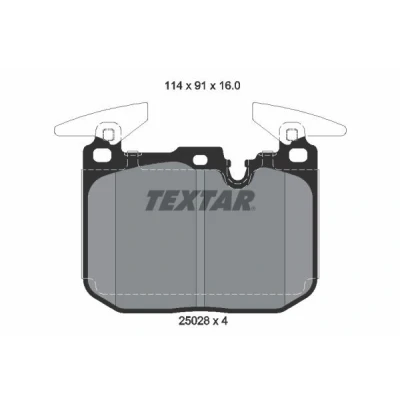 Imagen de TEXTAR 2502807 Juego de pastillas freno preparado para indicador desgaste con pesos equilibrio MINI: Hatchback, Countryman, Clubman, BMW: X1