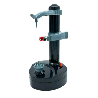 Imagen de Pelamatic Pelador Eléctrico de Frutas y Hortalizas 2 Cuchillas Adicionales Pelado Rápido Seguro Incluye Punzón para Patatas Fácil Limpieza, Negro, Plástico