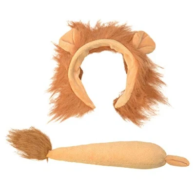 Imagen de Bristol Novelty DS158 Accesorios para disfraz de león, naranja, juego orejas y cola, unisex, marrón, talla única Halloween