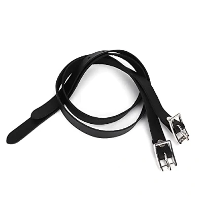 Imagen de Sheens Tirantes Rectos, 1 par 50cm Alarga Las Correas de Cuero para Montar con Hebilla Acero Inoxidable el Control la equitación Ecuestre