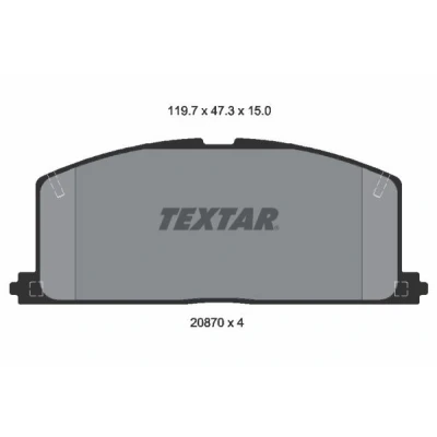 Imagen de TEXTAR 2087001 Juego de pastillas freno preparado para indicador desgaste TOYOTA: Celica V Coupé, MR2 II Corolla VIII Liftback