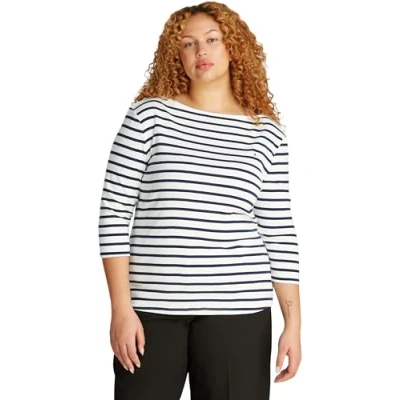 Imagen de Tommy Hilfiger Curve SLIM CODY BOAT 3/4 Camiseta de manga larga Dark night navy, Mujer, Talla: 50, navy