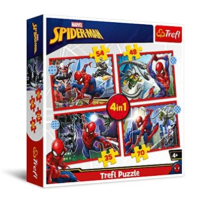 Imagen de Puzzle 4 en 1, Spiderman (Rompecabezas Infantil)