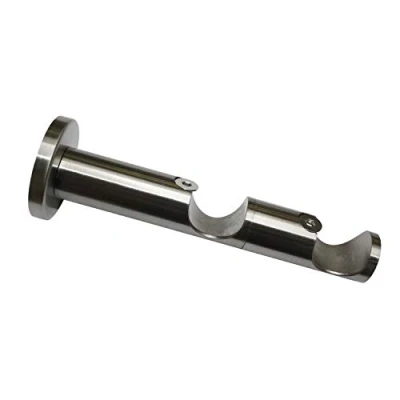 Imagen de Gardinia Portaequipajes de 2 carriles Abiertos para diámetros 25/25 mm, Aspecto Acero Inoxidable, 8/6 cm, cm
