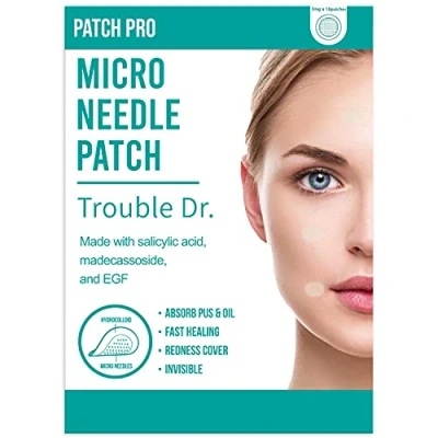 Imagen de PATCH PRO MICRO NEEDLE Trouble Dr. 18 piezas, Pimple Parches, Originales Absorbentes Contra el Acné, Parches para Espinilla, acné y manchas de la piel, parche tratamiento facial antiacné