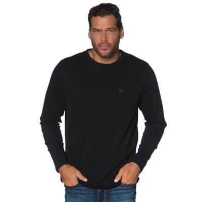 Imagen de JP 1880 Langarmshirt, Camisa Manga Larga para Hombre, Negro (Schwarz 10), L