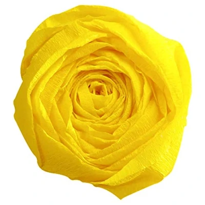 Imagen de Clairefontaine Maildor Rollo de papel, 75% Papel Crepe, Amarillo Limón, 2,50 x 0,50 m, 10 unidades, hojas