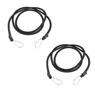 Imagen de DARENYI 60 cm Pulpos Elasticos Gomas elásticas con mosquetón Cuerdas Ganchos, Correas para Motocicleta, Coche, Maletero, Seguridad de Bicicleta (2 Unidades)