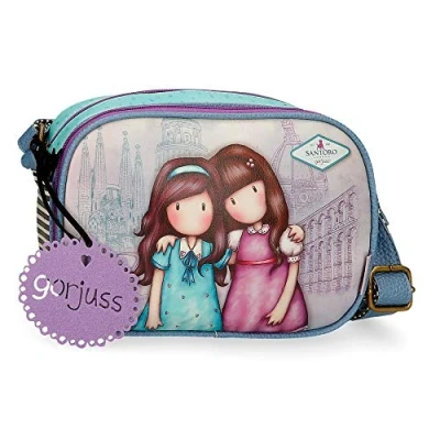 Imagen de Santoro Gorjuss Friends Walk Together Bandolera Morado 23x17x8 cms Piel Sintética