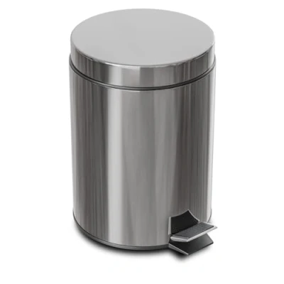 Imagen de Amig Cubo de Basura con Pedal Acero Inoxidable Tratamiento Antihuellas Apertura Recipiente Interior Asa Acabado: Satinado Capacidad: 5L