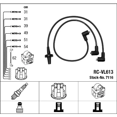 Imagen de NGK 7116 Juego de Cables Encendido 7