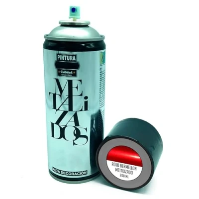 Imagen de AC Bote de Pintura en Spray Fabricado España Ideal para cualquier superficie, Madera, Metal, Cartón, Piedra o Cerámica Capacidad 200 ML Color Rojo Bermellón Metalizado