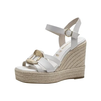 Imagen de Tamaris Mujer 1 28344 42, Sandalias con cuña, Blanco, 40 EU