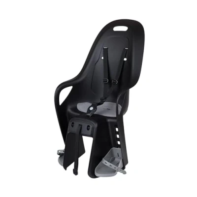 Imagen de POLISPORT 8408300002 Silla Trasera KOARI para Bicicleta con Ruedas de 26&#039;&#039; a 29&#039;&#039; Apta niños Peso máximo 22kg Anclaje en el portaequipajes MIK HD Color Negro/Gris