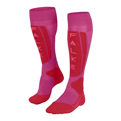Imagen de FALKE SK5 Expert W KH seda hilo funcional calida fino 1 par, Calcetines de esquí Mujer, Morado (Lipstick Pink 8528), 35 36