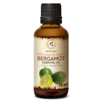 Imagen de Aceite Esencial Bergamota 50ml Citrus Bergamia Aromaterapia 100% Puro para Cuidado de Piel y Cabello Difusor Sauna Relajación