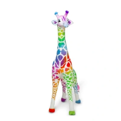 Imagen de Melissa &amp; Doug Realista jirafa de peluche Rainbow