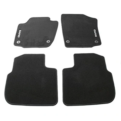 Imagen de Skoda 5jb061404e Textil felpudos 4 x Plástico Alfombrillas con inscripción Rapid