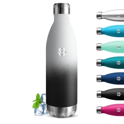 Imagen de Grsta Botella Agua Acero Inoxidable 1 litro Termica, A Prueba de Fugas, Deportiva, sin BPA, Cantimplora para Adultos, Aislamiento al Vacío, Senderismo, Cámping, Gimnasio