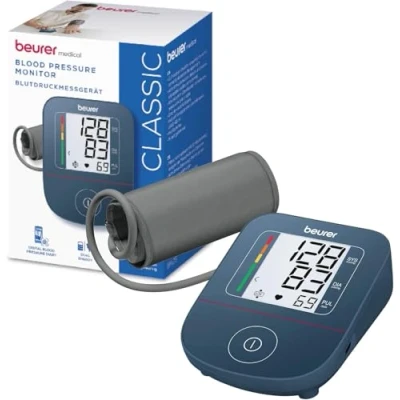Imagen de Beurer BM 25 Tensiómetro de brazo, manejo sencillo con un botón, medición precisa gracias al control posición del brazalete, detección arritmias, conexión USB C, brazalete 22 42 cm