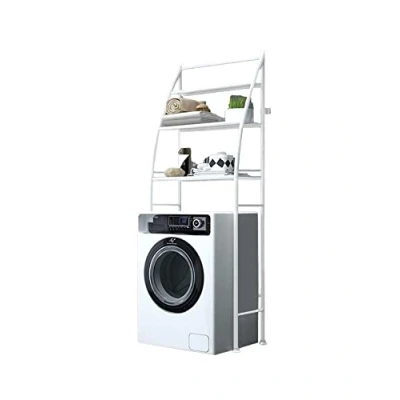 Imagen de MAGIC SELECT Estantería sobre Lavadora Estante de Almacenamiento Impermeable Organizador Multiusos Ahorra Espacio con 3 Baldas Patas Ajustables en Altura