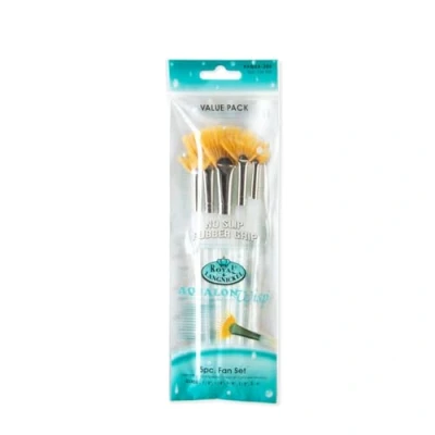 Imagen de Royal &amp; Langnickel RAQUA 204 Set de brochas abanico Aqualon Wisp (5 piezas)