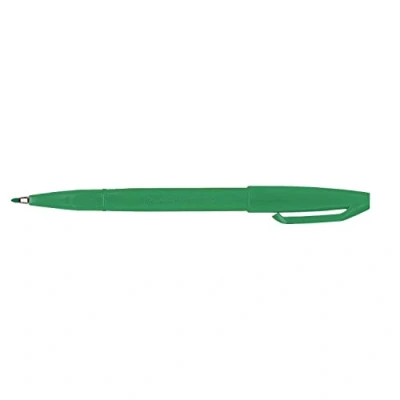 Imagen de Pentel Sign Pen Paquete de 12 rotuladores punta fina con trazo medio, verde