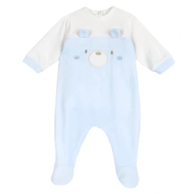 Imagen de Chicco Mono de Chenilla Con Abertura en Rótula, Bebé Niños, Azul claro (3), 3 meses, Diseñado Italia
