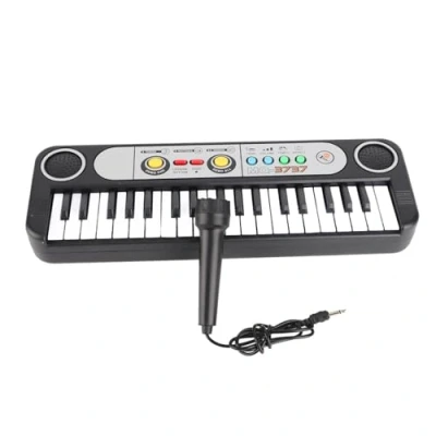 Imagen de Piano multifunción de 37 Teclas, órgano electrónico para niños con micrófono Adaptador Juguete Teclado enseñanza Musical