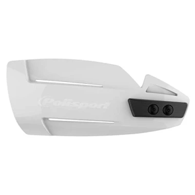 Imagen de Polisport 8307800001 Paramanos Hammer 1 Punto de fijación MX Style Fabricado en plástico con Kit Montaje Incluido Compatible Todos los Modelos Enduro/MX Color Blanco