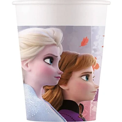 Imagen de Procos Folat Tazas de Papel Frozen 2 200ml 8 Piezas, Multicolor, unidad (paquete 1) (93465P)