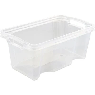 Imagen de keeeper Caja de Almacenaje con Asas Integradas, Tamaño: S, 35 x 21 15 cm, 6,5 l, Franz, Transparente