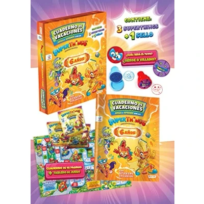 Imagen de Cuaderno de Vacaciones juega y aprende Superthings Guardians of Kazoom para 6 años