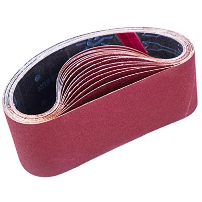 Imagen de STEBRUAM Bandas de Lija 75 x 457 mm,Banda Abrasiva 3 grano 80/120/150/240/400 para Lijadora Banda,para Quitar el Polvo, la Pintura y Pulir(15 piezas)