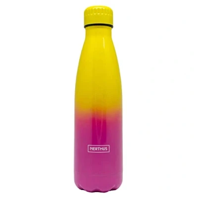 Imagen de NERTHUS FIH 903 Botella Doble Pared 500 ml Acero Inoxidable Neón Termo para Fríos y Calientes
