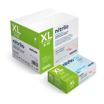 Imagen de Guante Nitriflex Azul S/polvo 100 Ud. T/xg Gd20be