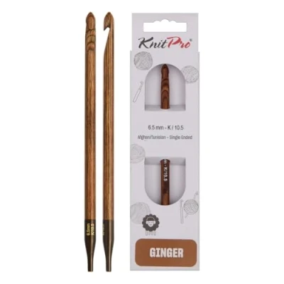 Imagen de KnitPro Afgano/tunecino: Ganchillo, Madera, Assorted, 6.50mm